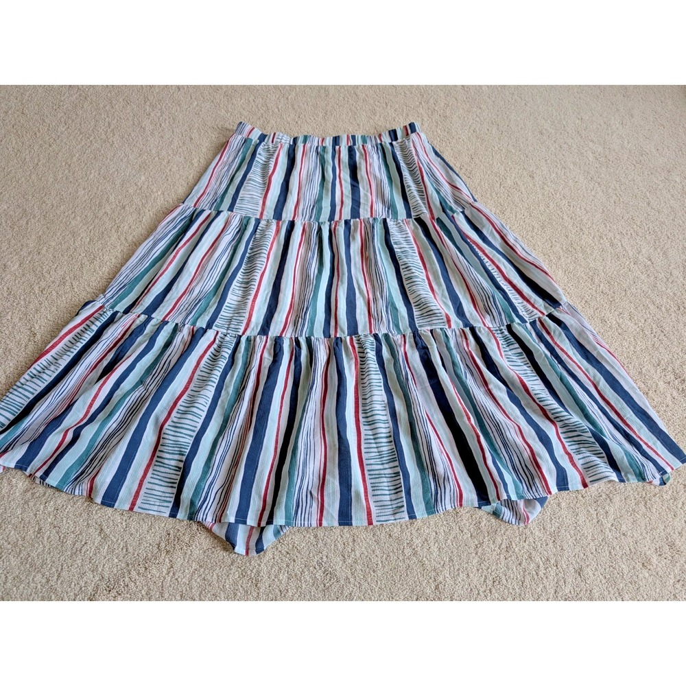 Lane Bryant Striped Flowy Beach Maxi Skirt Multicolor Size 18/20 NWT